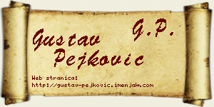 Gustav Pejković vizit kartica